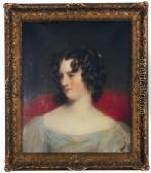 Portrait Of Mary Lycett, Daughter Of William Edward Lycett Of Bowden Oil Painting - Margaret Sarah Carpenter