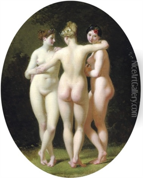 The Three Graces Oil Painting - Henri Regnault