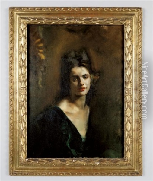 Ritratto Di Giovane Donna Oil Painting - Ambrogio Antonio Alciati