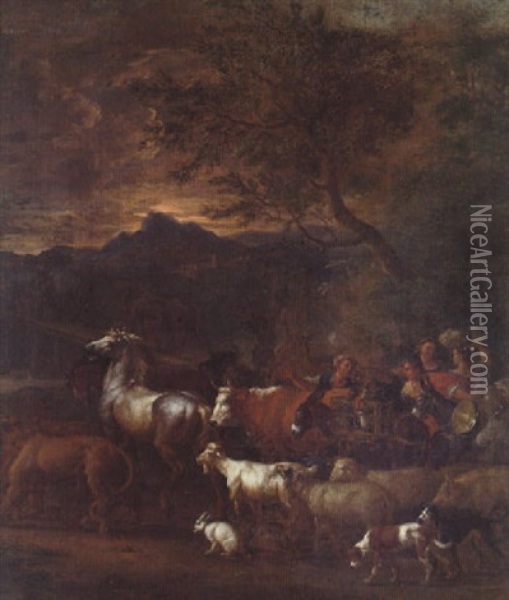 Noaks Ark Oil Painting - Jacob De Heusch
