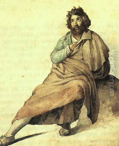 An Italian Mountain Peasant 1816-17 Oil Painting - Theodore Gericault