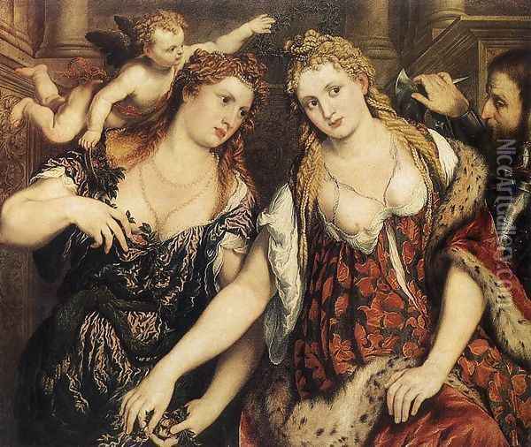 Allegory 1558-60 Oil Painting - Paris Bordone