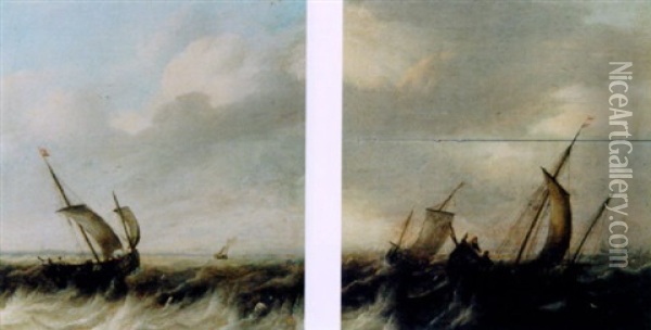 Marine Oil Painting - Pieter Van Der Croos