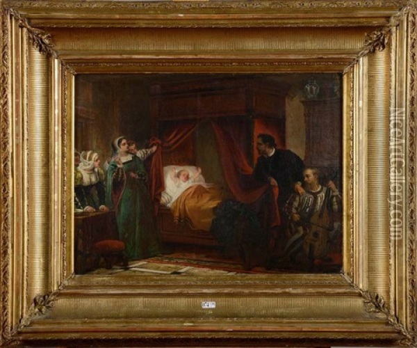 L'eveil Du Dauphin Oil Painting - Charles Soubre