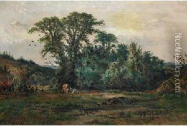 Country Landscape Oil Painting - Henri Perre