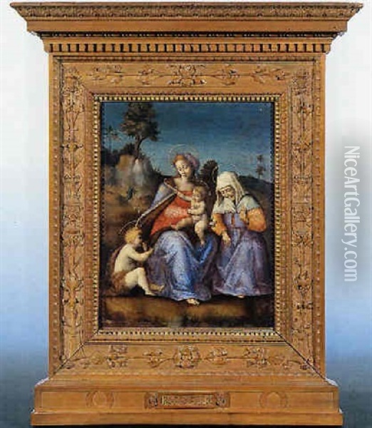 La Madonna Col Bambino, Santa Elisabetta E San Giovannino Oil Painting -  Bacchiacca