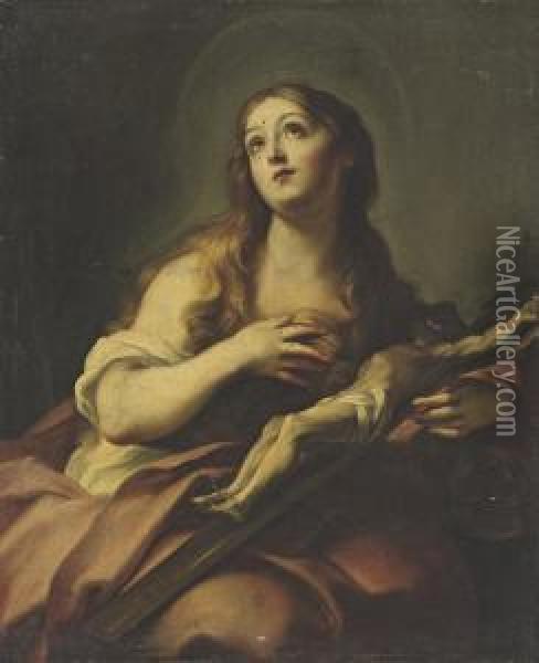 The Penitent Magdalene Oil Painting - Elisabetta Sirani