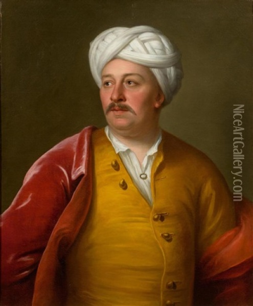 Portrait Of An Ottoman Dignitary Oil Painting - Andrea Soldi