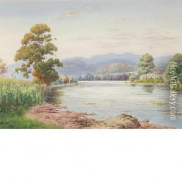 Bassenthwaite Lake, Keswick Fells Oil Painting - Edward Horace Thompson