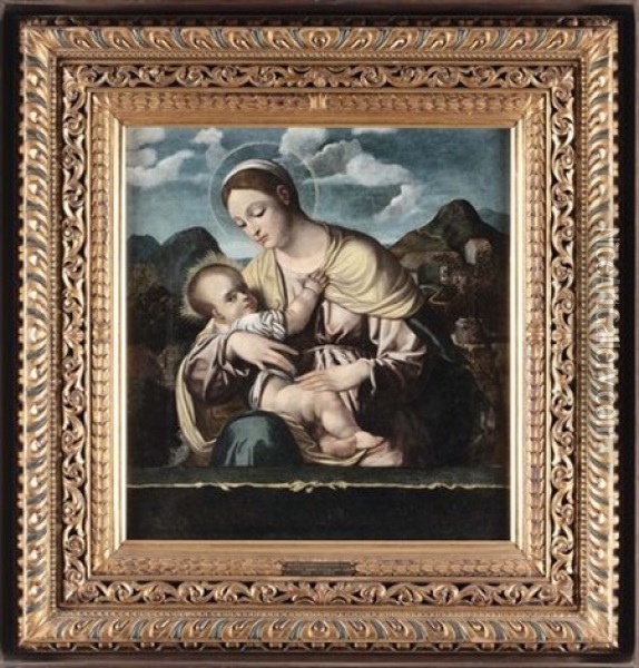 Madonna Con Bambino Oil Painting -  Moretto da Brescia
