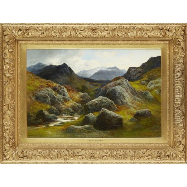 Rocky Landscape Oil Painting - William Beattie Brown
