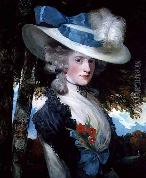 Portrait of The Hon Mrs Hugo Meynell 1762-1817 Oil Painting - John Hoppner