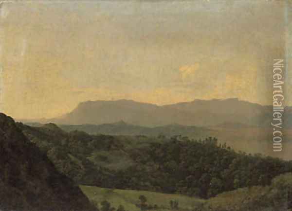An extensive mountainous landscape Oil Painting - Jean-Joseph-Xavier Bidauld