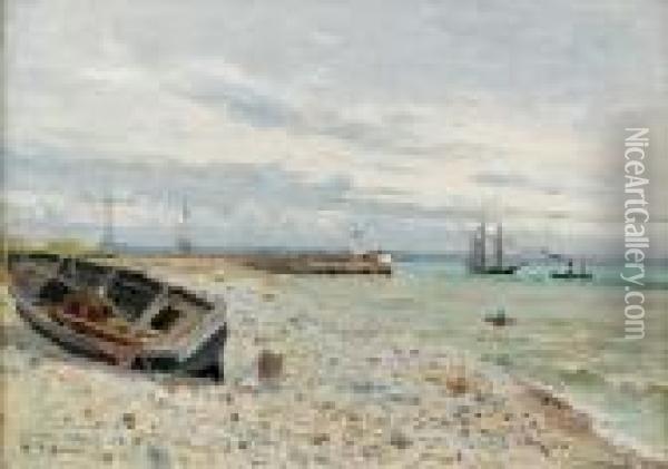 Le Havre Oil Painting - Edmond Marie Petitjean