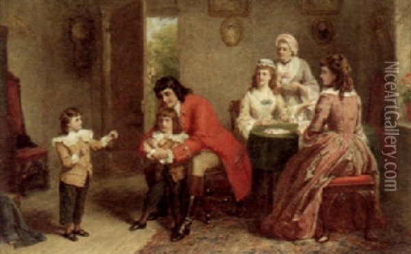 Scene From Vicar Of Wakefield Oil Painting - William Powell Frith