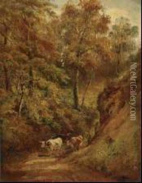 Lane At Pulborough, Sussex Oil Painting - Henry Earp