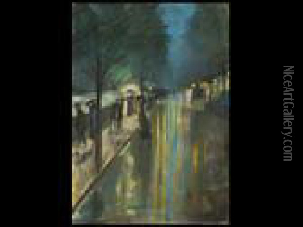 Tiergarten Oil Painting - Lesser Ury