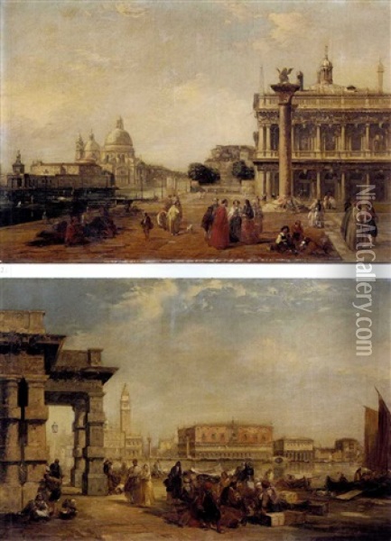 From St. Mark's Square, Venice Oil Painting - Edward Pritchett