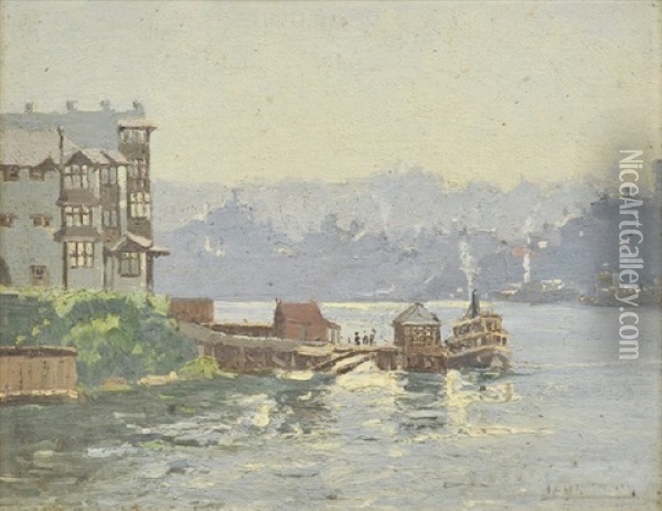 Kirribilli Ferry Oil Painting - Robert Waden