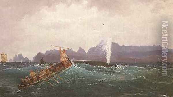 A Whaling Scene Oil Painting - Cornelius Krieghoff