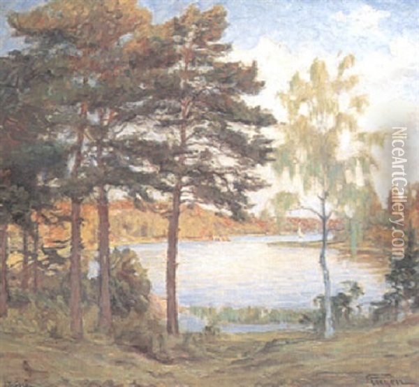 Sommarmotiv Fran Tyreso Oil Painting - Prince (Napoleon Nicolaus) Eugen