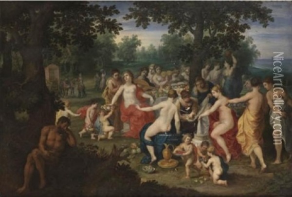 Ulysse Et Nausicaa Oil Painting - Hendrik van Balen the Elder