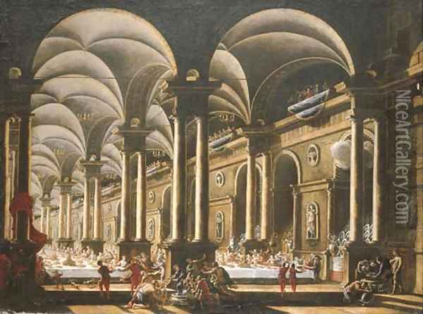 Belshazzar's Feast Oil Painting - Francesco Magliulo