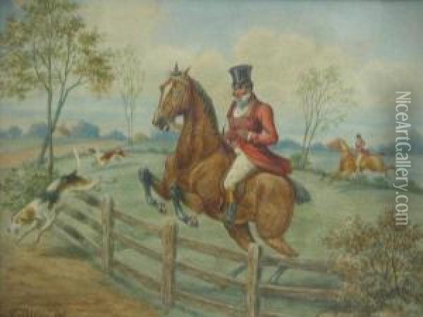 Fox Hunting Scenes Oil Painting - Henry Thomas Alken