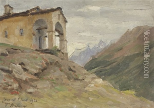 Kapelle Vollenstein Im Turtmanntal Oil Painting - Frederic Dufaux