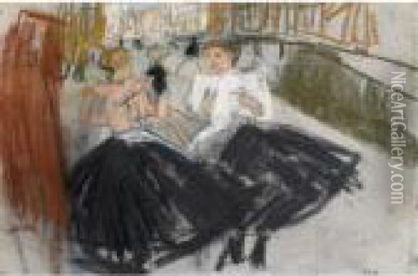 Servant Girls In Amsterdam Oil Painting - George Hendrik Breitner