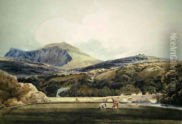 Mynnydd Mawr North Wales Oil Painting - Thomas Girtin