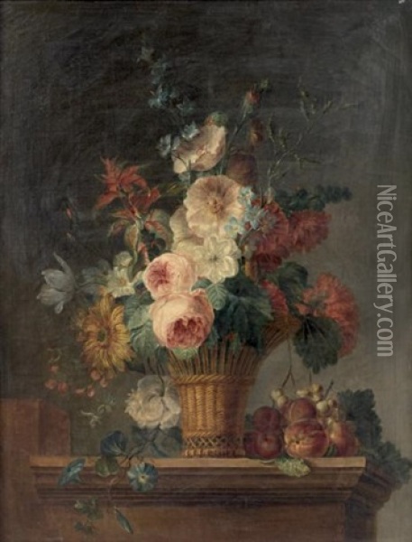 Bouquet De Fleurs Oil Painting - Cornelis van Spaendonck