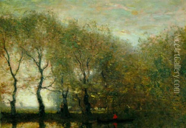 Evening On Little River Oil Painting - Henry Ward Ranger