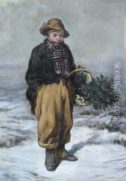 The Holly Gatherer Oil Painting - Joseph Noel Paton