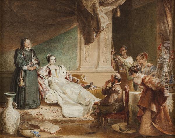 Study For Sancho Panza In The Apartment Of The Duchess Oil Painting - Charles Robert Leslie