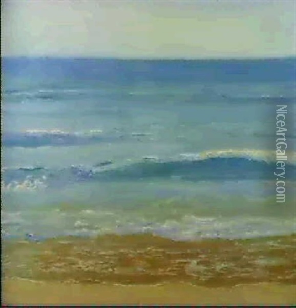 The Turquoise Sea, Mimizan Oil Painting - John Lavery