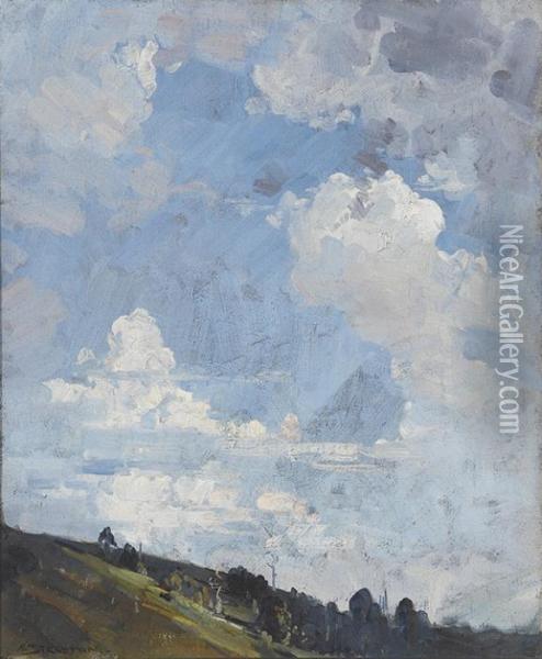 Afternoon Sky At Olinda Oil Painting - Arthur Ernest Streeton