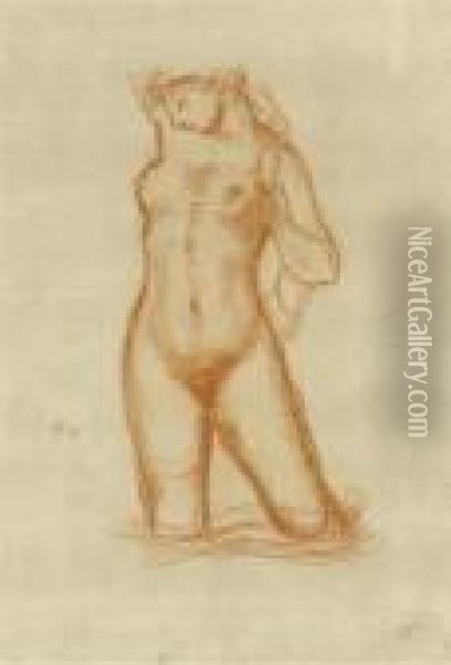 Female Nude Oil Painting - Aristide Maillol