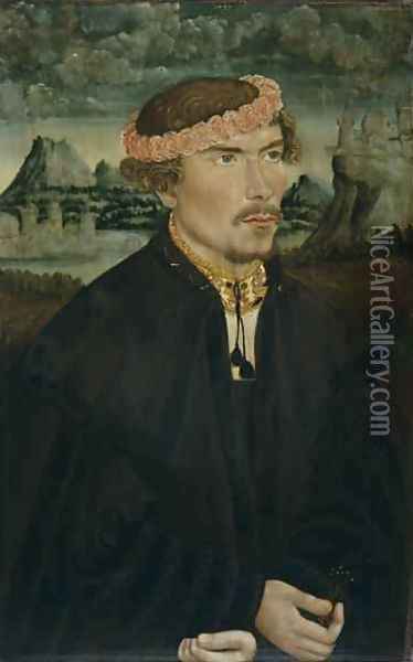 Portrait of a Bridegroom Oil Painting - Antonius Heusler