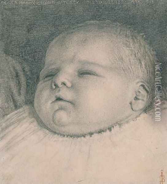 A study of 'Oliver Madox Brown' Oil Painting - Ford Madox Brown