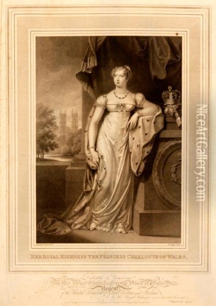 Her Royal Highness The Princess Charlotte Of Wales Oil Painting - John Samuel Agar