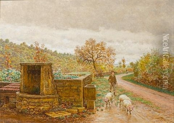 Returning Home Oil Painting - Marie Francois Firmin-Girard
