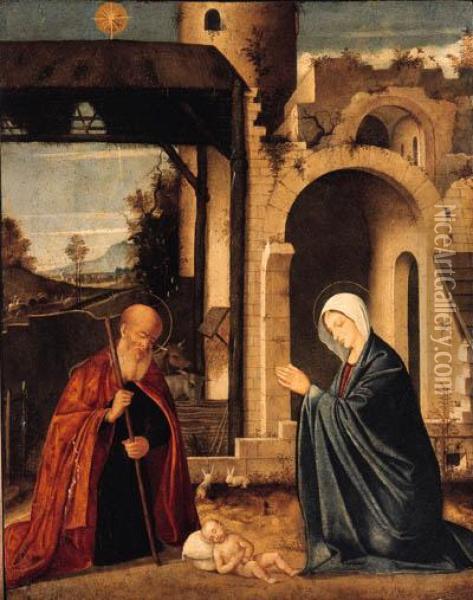 The Nativity Oil Painting - Marco Basaiti