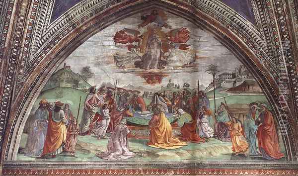 Death And Assumption Of The Virgin Oil Painting - Domenico Ghirlandaio