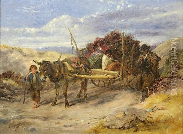 The Marsh Cart Oil Painting - Frederick Goodall