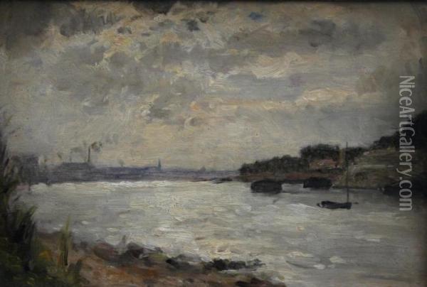The Seine Oil Painting - Stanislas Lepine