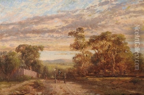 At Malvern Oil Painting - Abraham Louis Buvelot