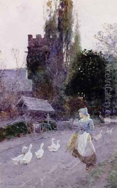 The Goose Girl Oil Painting - James Mackay