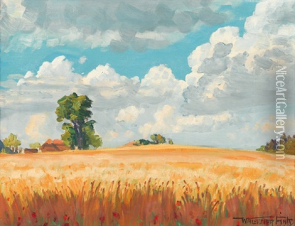 Aufsteigende Gewitterwolken Oil Painting - Waldemar Theophil Fink
