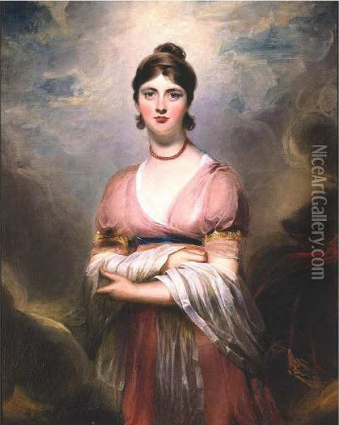 Portrait Of Mrs. Locke, Nee Jennings Oil Painting - Sir Thomas Lawrence